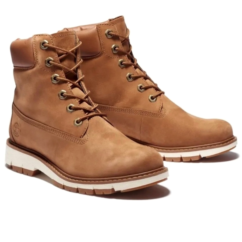 TIMBERLAND LUCIA WAY 6" SUEDE LACE UP BOOTS SZ 6.5